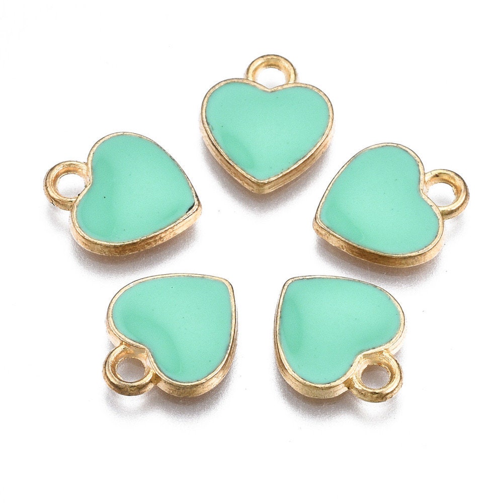 Green Heart charms