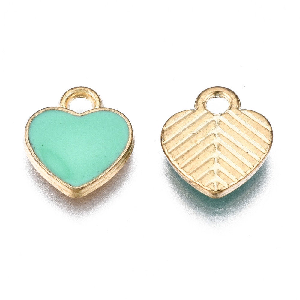 Green Heart charms