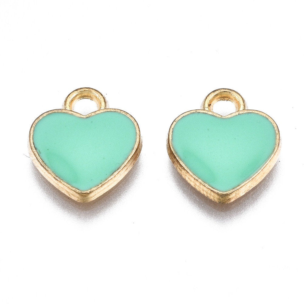 Green Heart charms