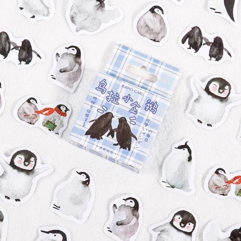 Penguin stickers, paper craft