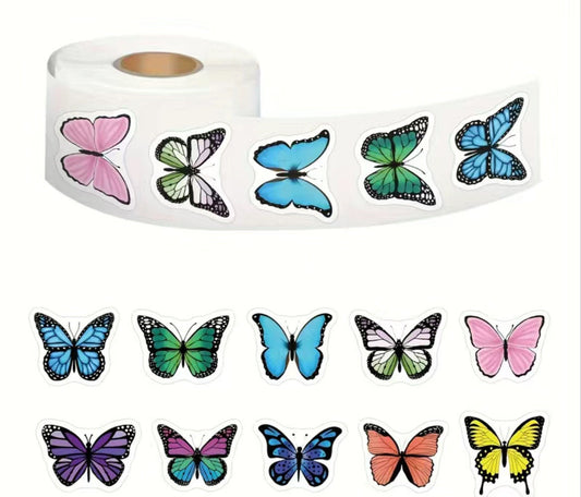 Butterfly craft stickers, 25mm