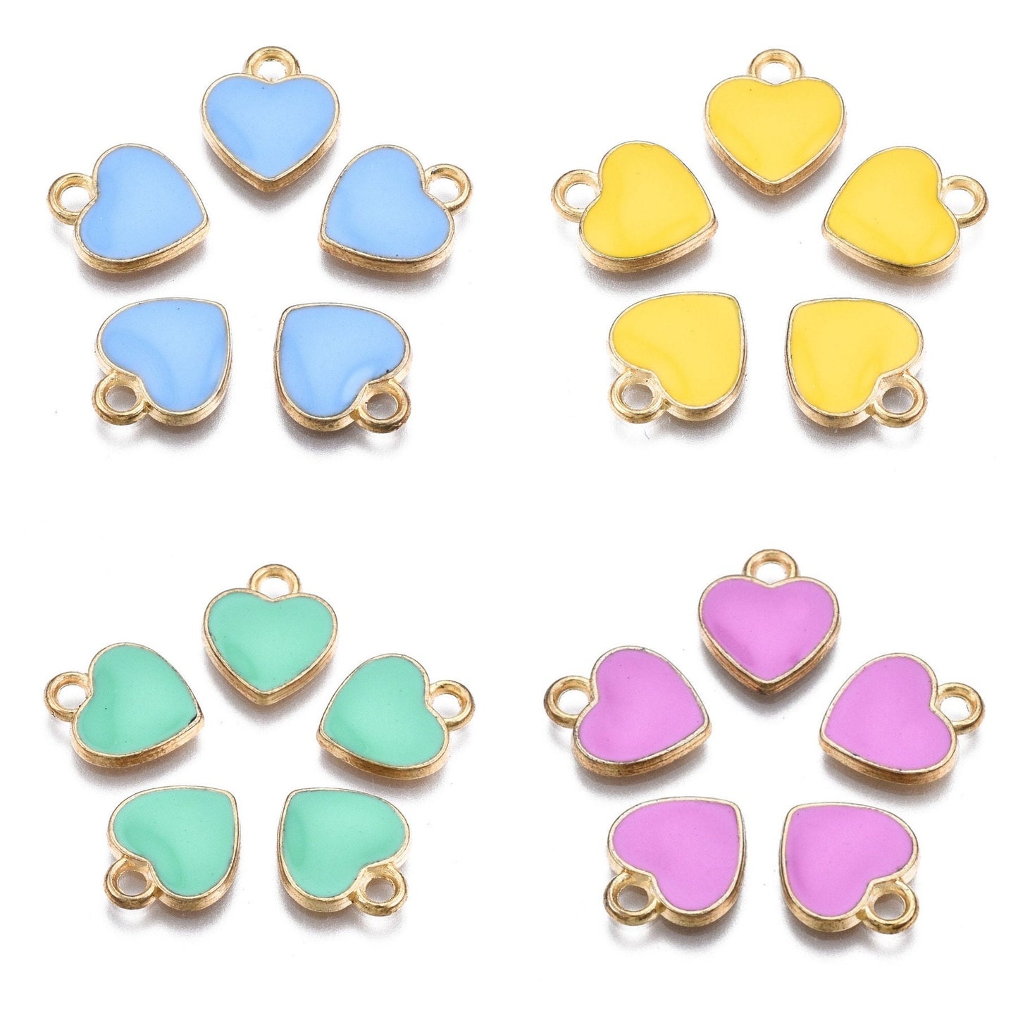 Green Heart charms