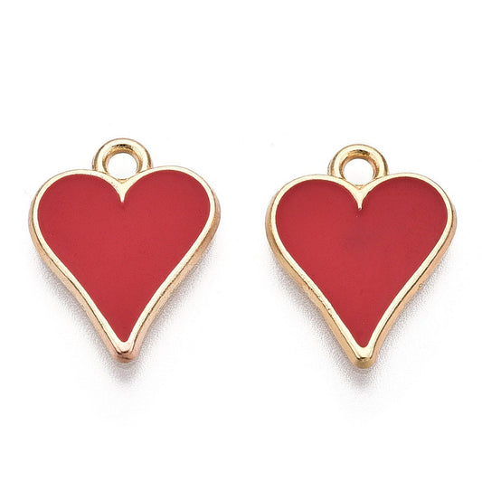 Red Heart charms, 16mm