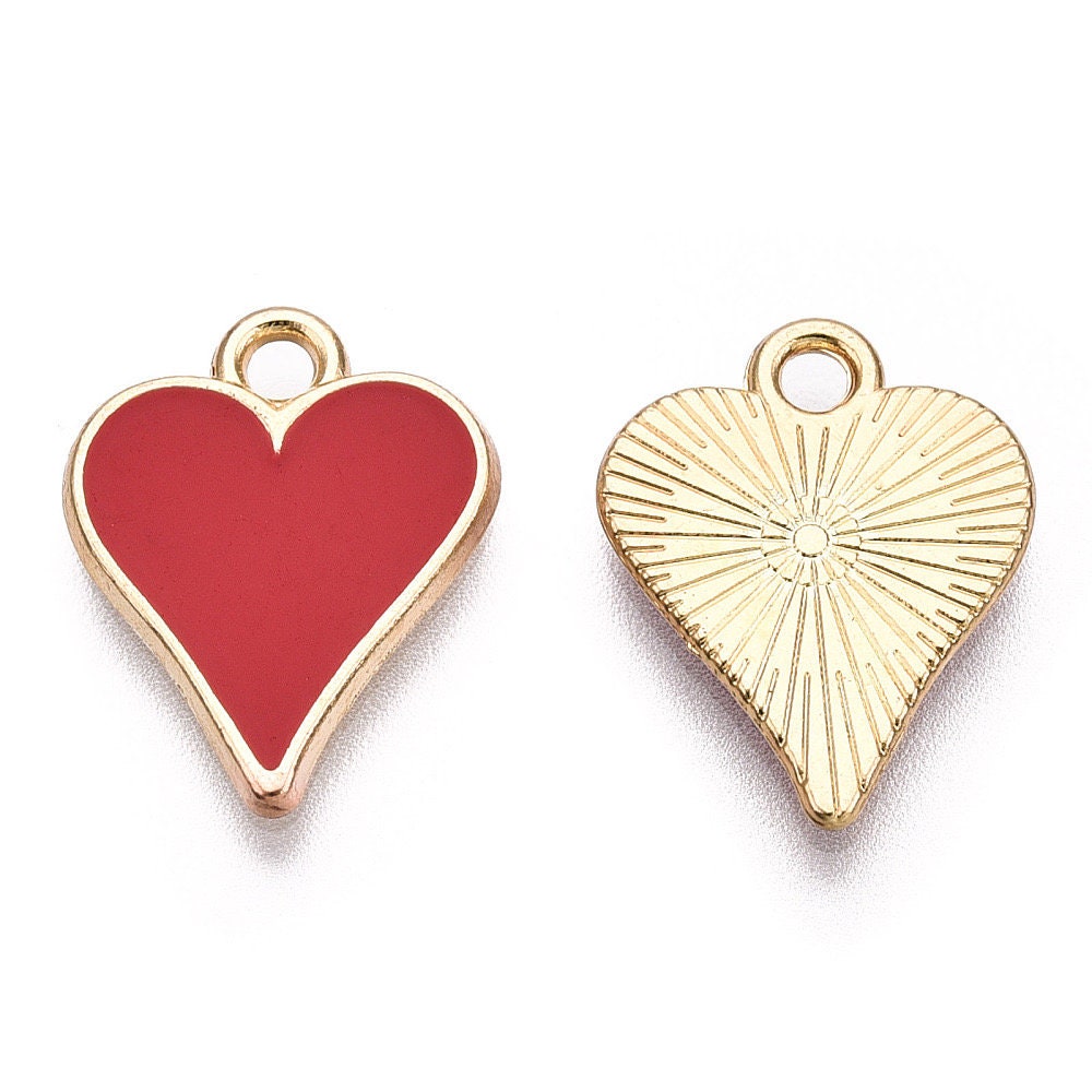 Red Heart charms, 16mm