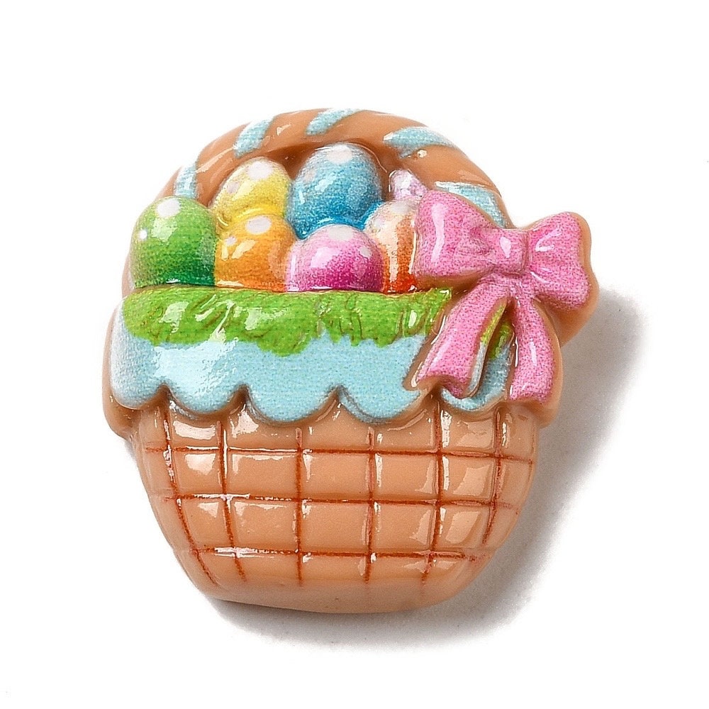 Easter basket resin embellishment 23mm