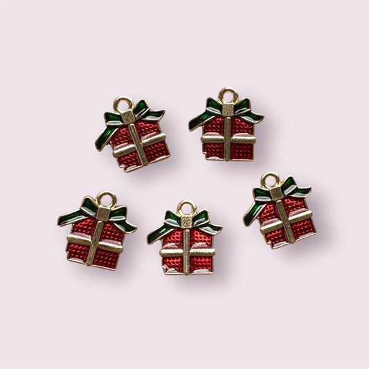 Christmas present charms, 16mm