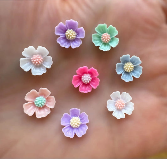 flower embellishments, 10mm mixed