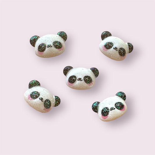 Panda bear faces cabochons,15mm