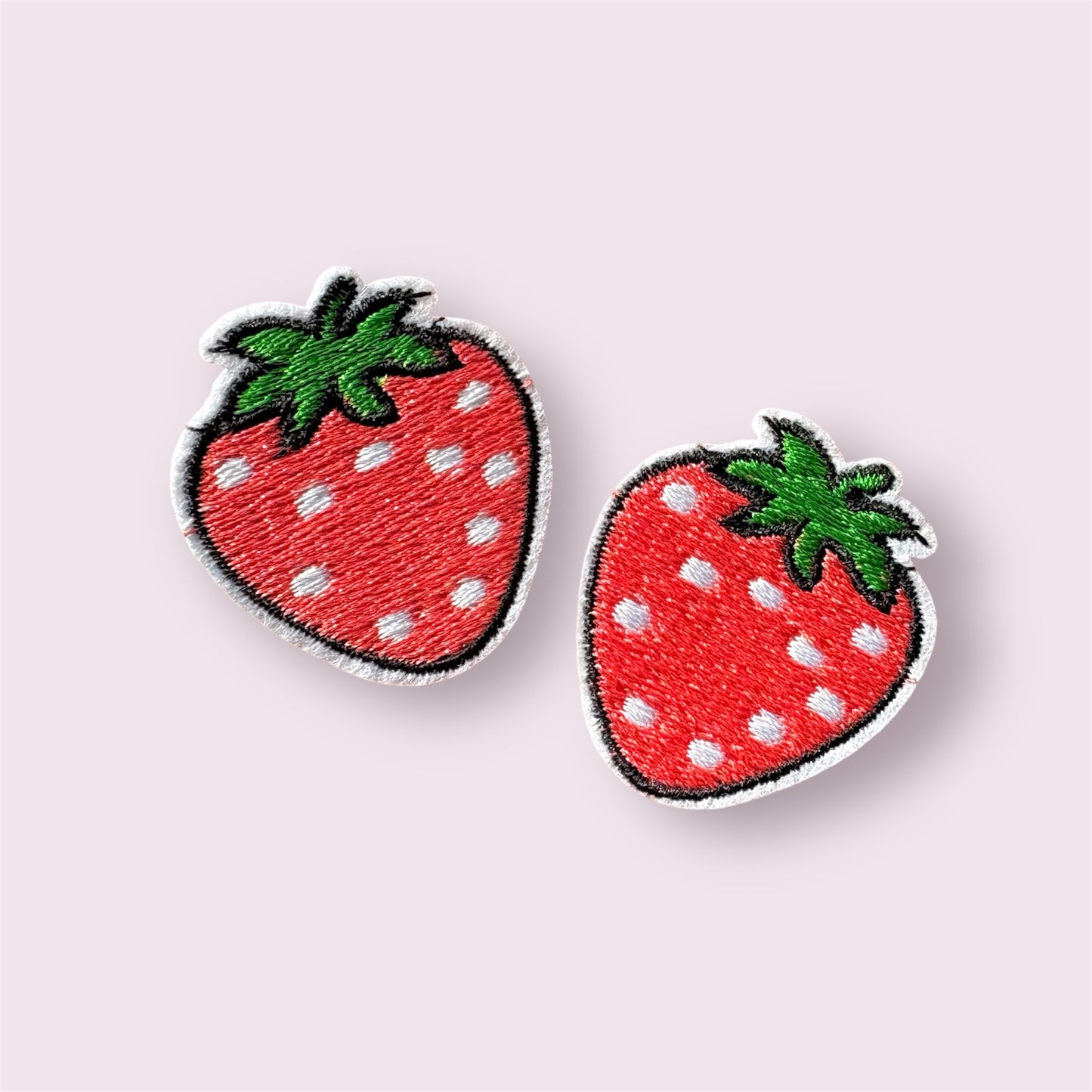 Strawberry iron on patch, 4cm