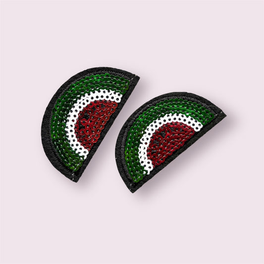 Watermelon sequin iron on patch,