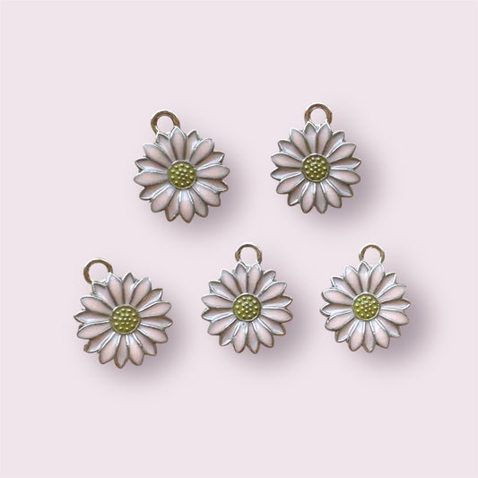 Daisy charms, pink, 17mm