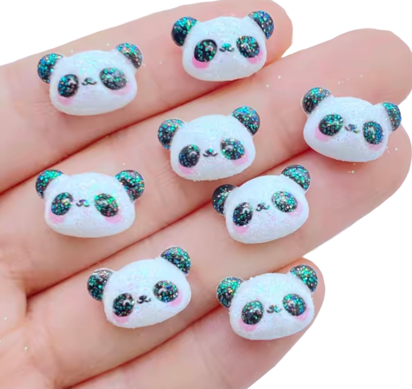 Panda bear faces cabochons,15mm