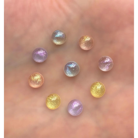 Round pastel cabochons, mixed set, 6mm