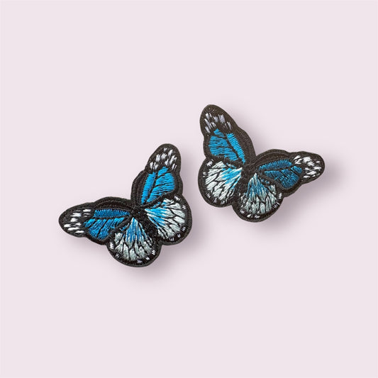 Blue mini butterfly patches