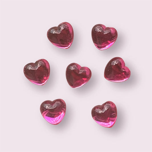 Pink heart embellishments, 8mm