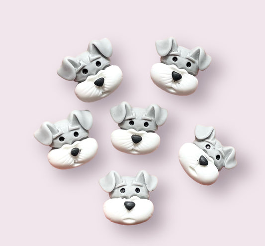 Dog resin embellishments, 14mm