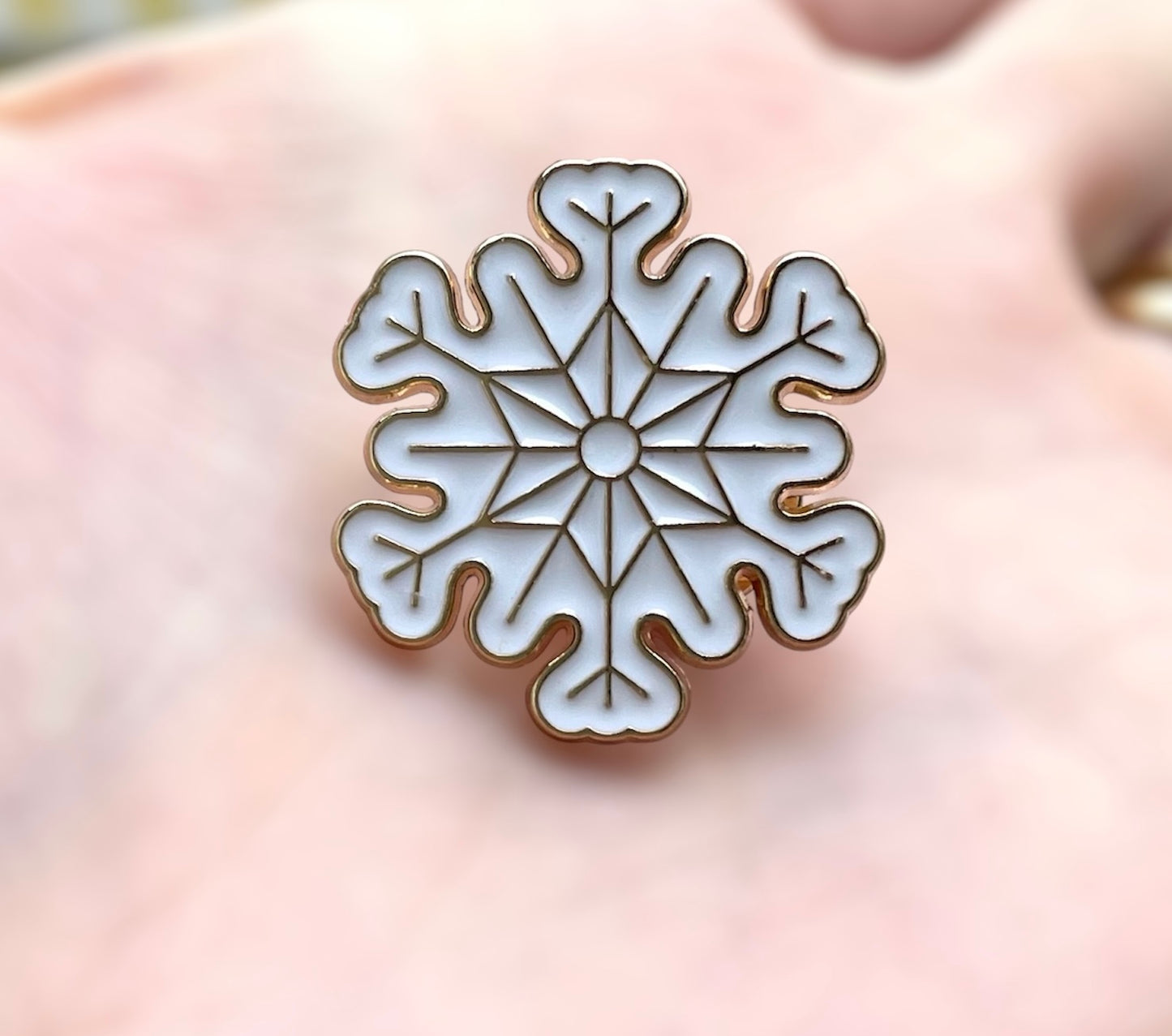 Snowflake pin badge