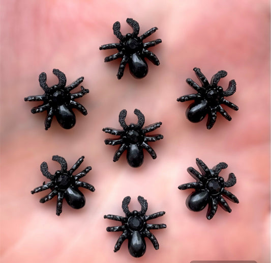 Spider cabochons, 13mm