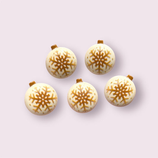 Christmas bauble resin cabochons, 20mm