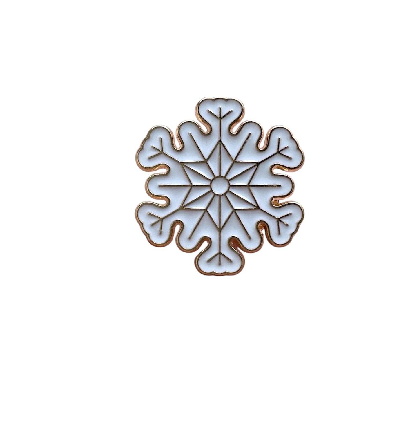 Snowflake pin badge