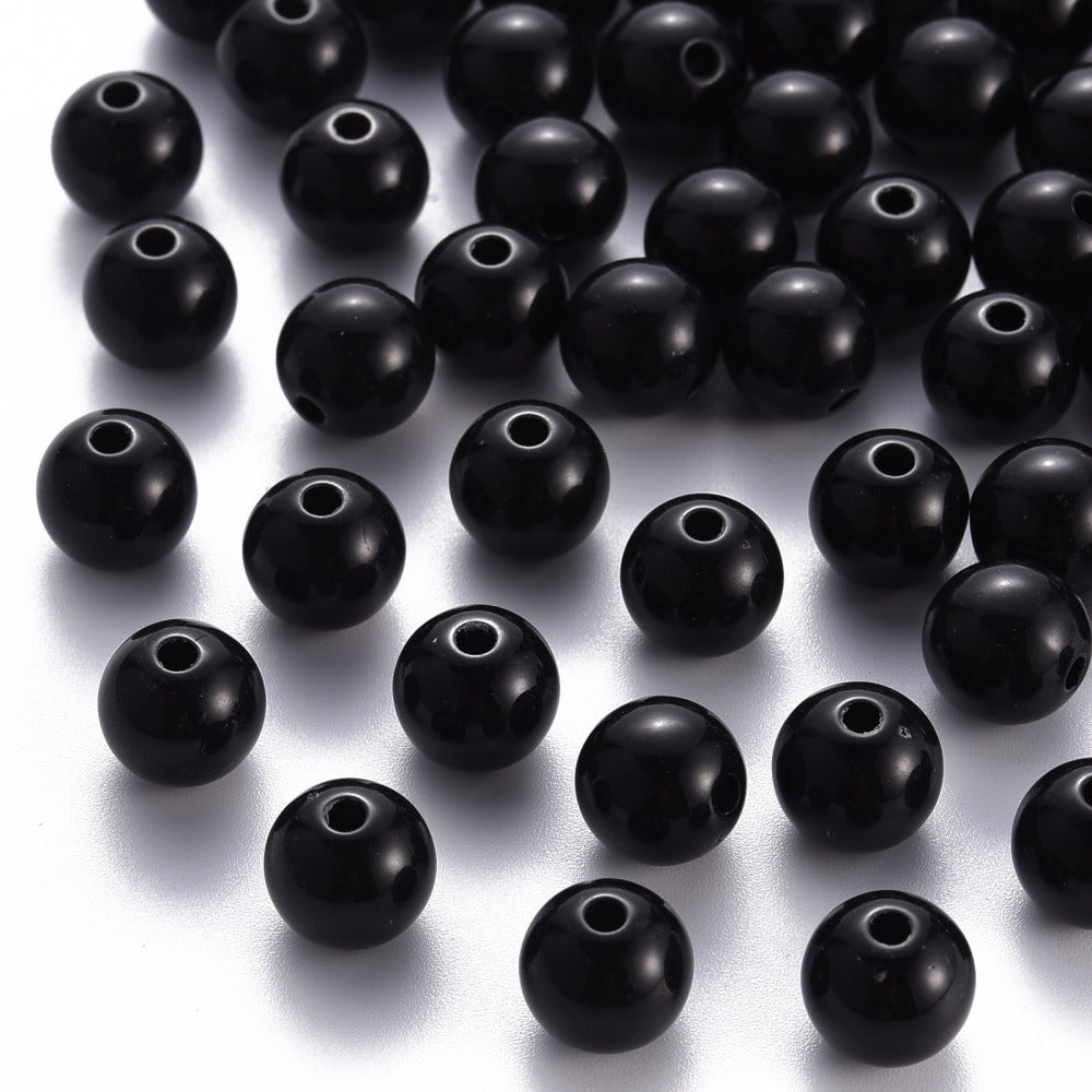 Black 10mm beads