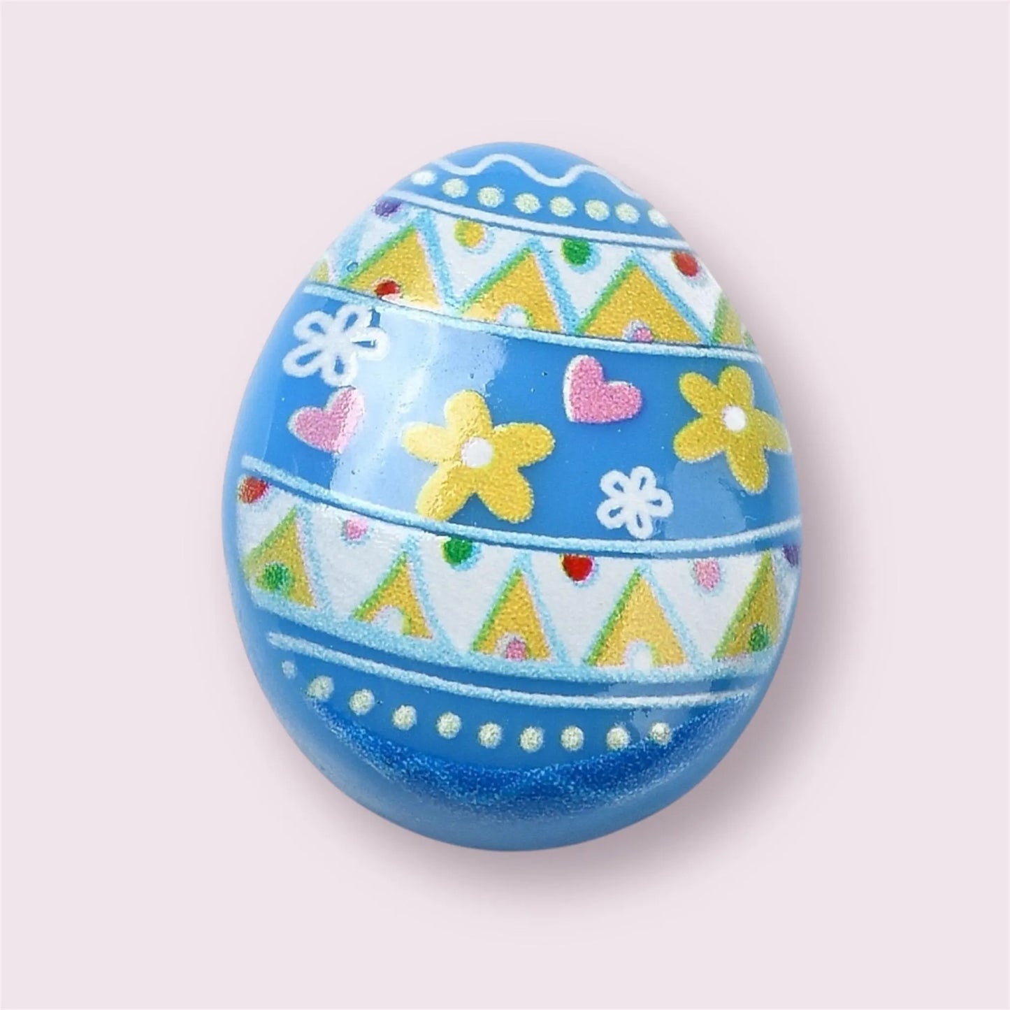 Easter egg cabochons, blue 24mm