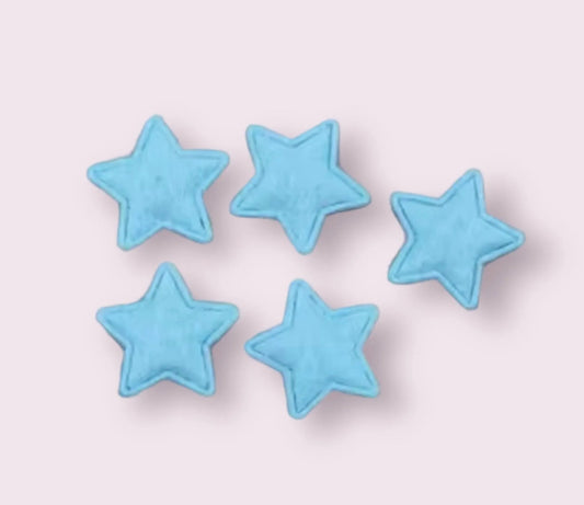 felt stars, blue 18mm