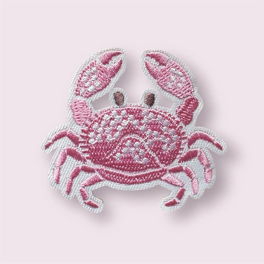 crab embroidered patch, 6cm