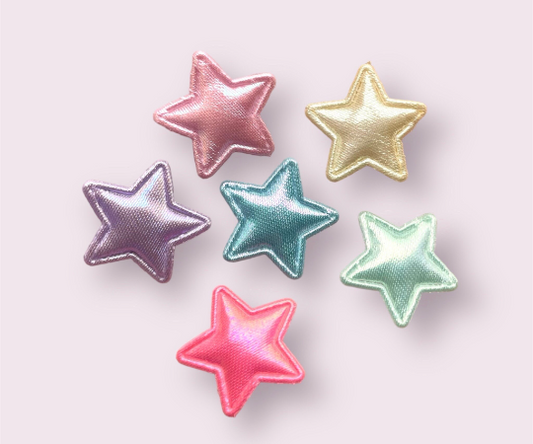 Fabric pastel stars, 18mm