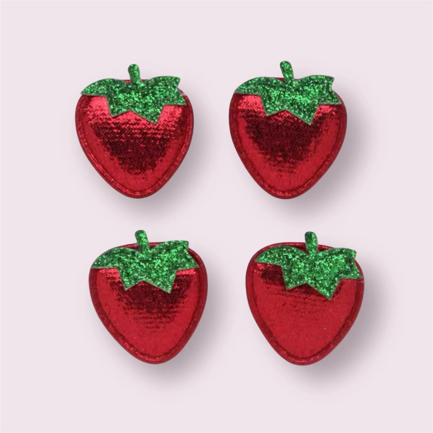 Fabric strawberry appliques,