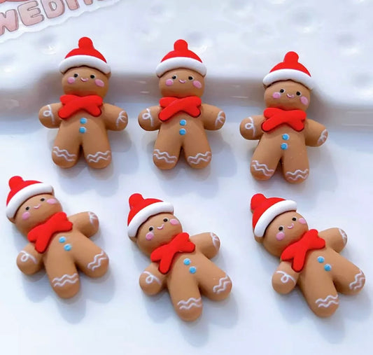 Gingerbread man cabochons, 29mm