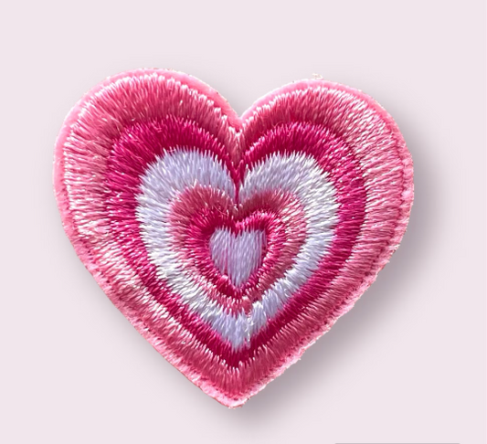 heart patch, pink 3cm