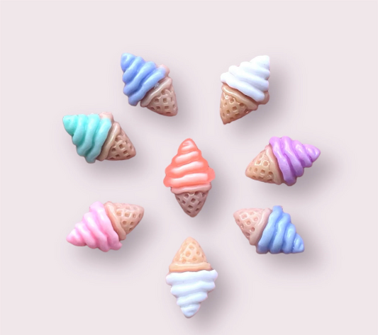 ice cream mini cabocohons, mixed set, 13mm