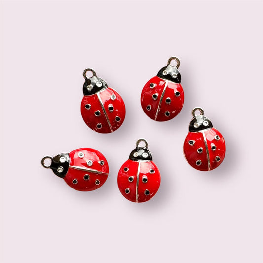 ladybird enamel charms, 22mm