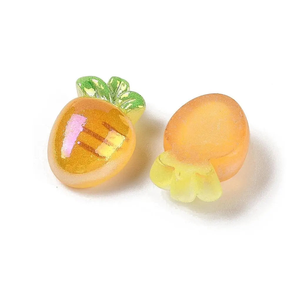 Carrot cabochons, lustre 24mm