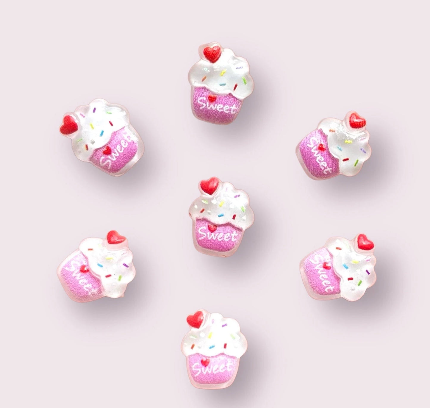 Mini cupcake cabochons, 10mm