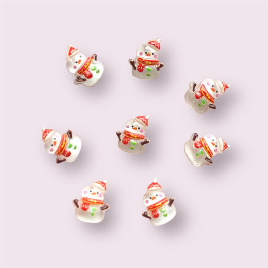 Snowman mini cabochons, 10mm