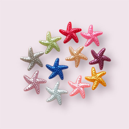 starfish cabochons, mixed set, 18mm