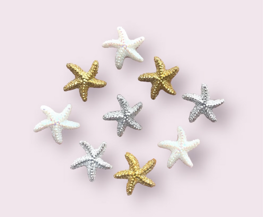 starfish mixed colour cabochons, 12mm