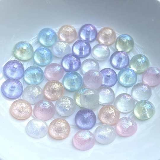 round 10mm fish eye pastel cabochons