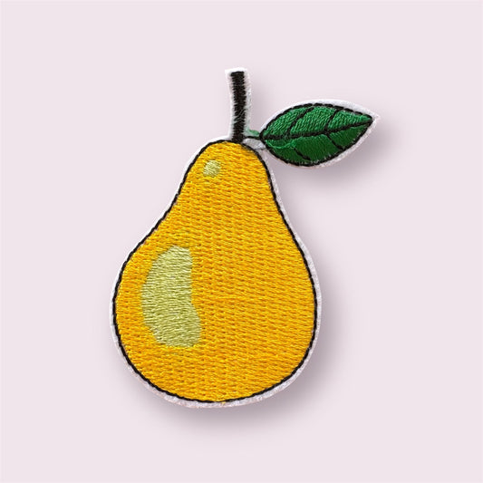 Pear iron on patch, 4cm