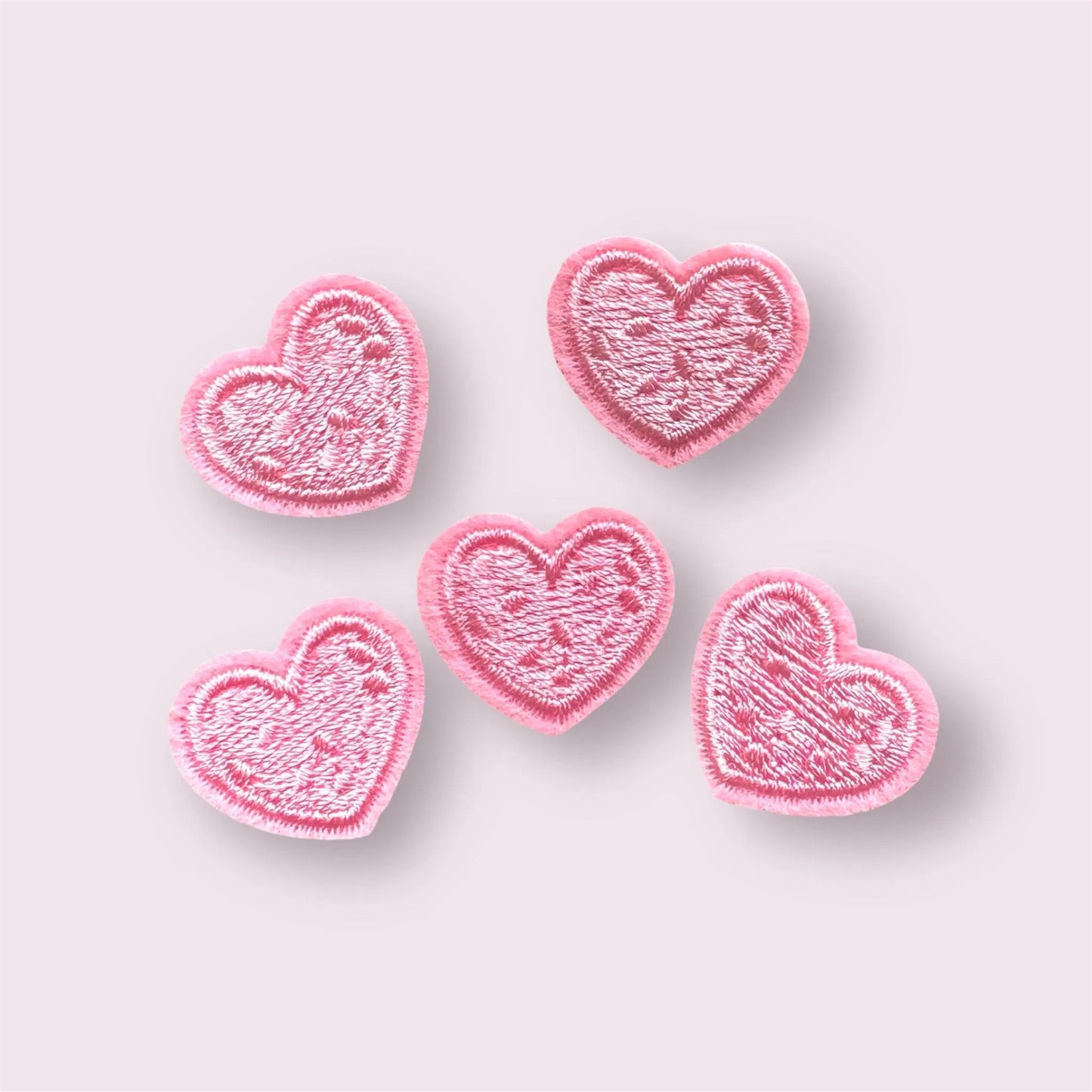 Heart patches, pink 2cm