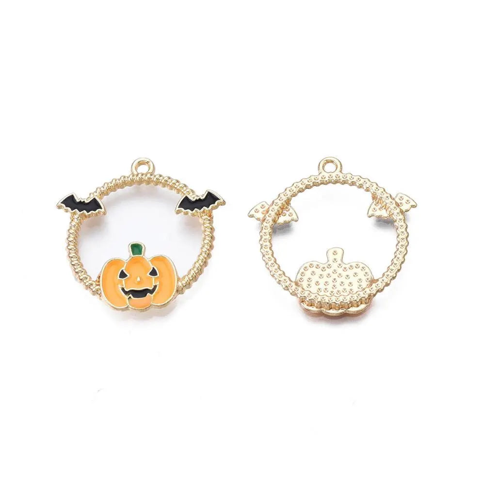 pumpkin hoop pendants