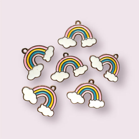 rainbow charms, pastel, 28mm