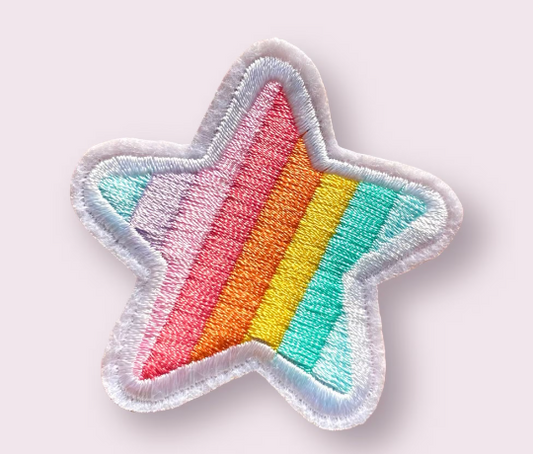 Rainbow star patch, 55mm