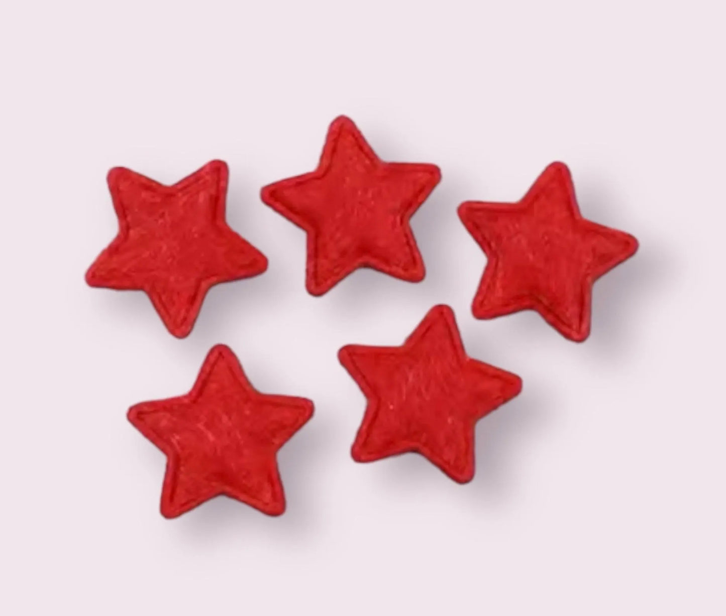 felt stars, red 18mm