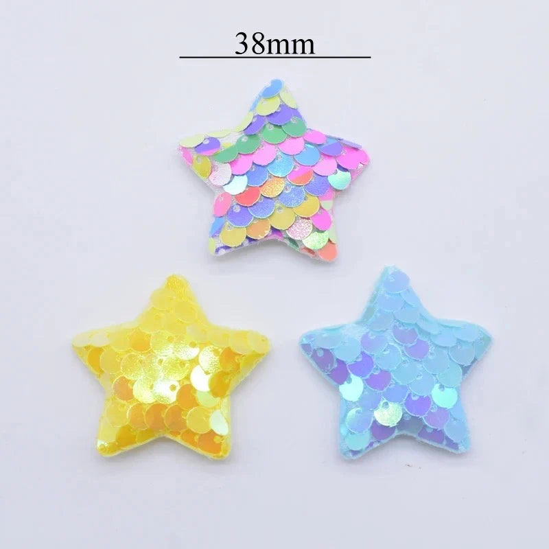 Sequin fabric star, 38mm