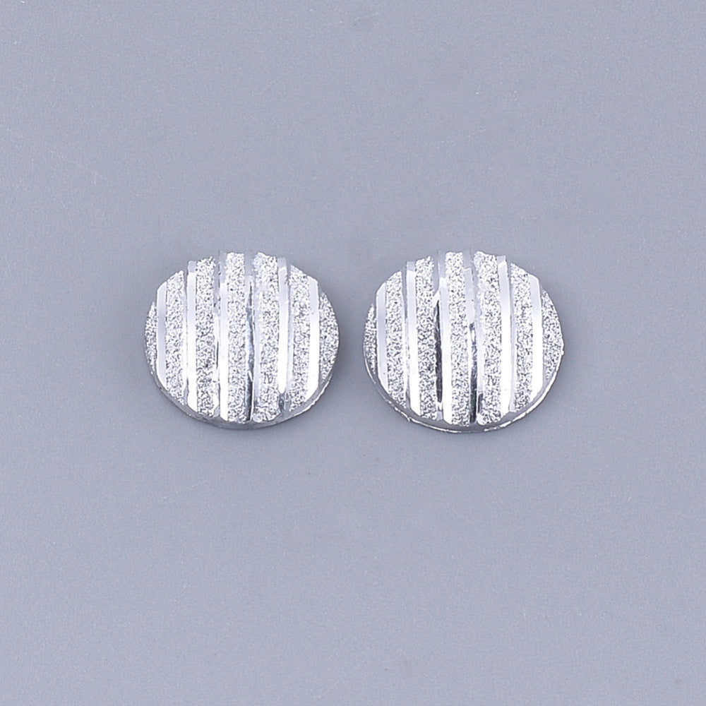 silver round stripe cabochons, 12mm
