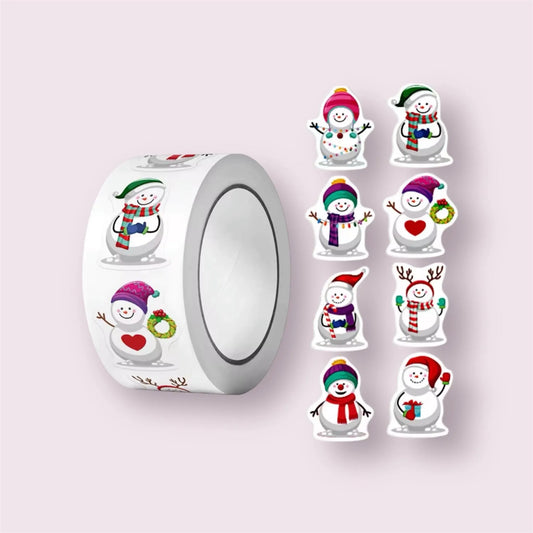 snowman stickers,( not on a roll)