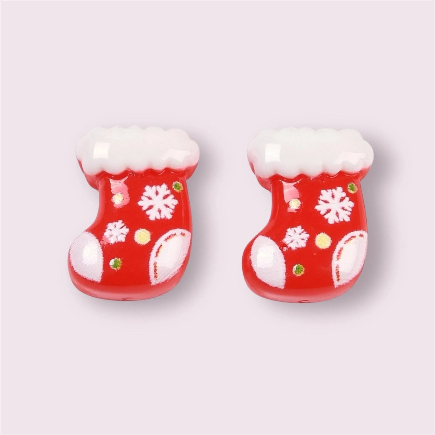 Christmas stocking cabochons, 13mm